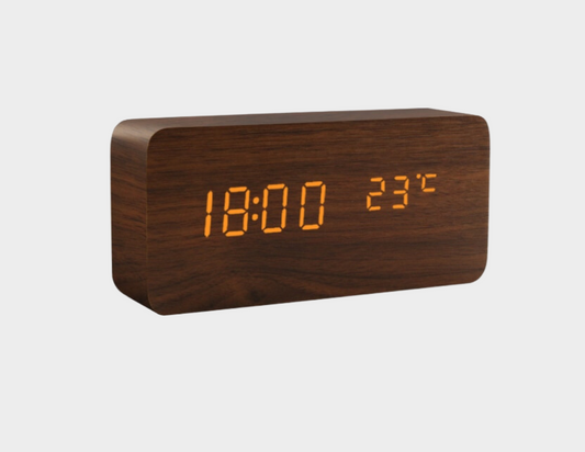 LED Wooden Alarm Clock